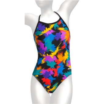Dolfin Square-Neck Competition Swimsuit - 1-Piece (For Women)