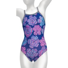 Dolfin Uglies Practice Swimsuit - 1-Piece (For Girls and Women) in Hibiscus - Closeouts