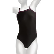 Dolfin Winners Competition Swimsuit - 1-Piece, Racerback (For Women) in Black/Magenta - Closeouts