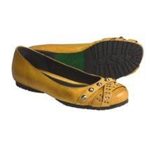 Donald J. Pliner Fara Flats - Studded Leather (For Women) in Mustard Suede - Closeouts