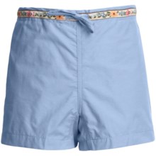 Donna Nicole Drawstring Waist Shorts (For Youth Girls) in Blue - Closeouts