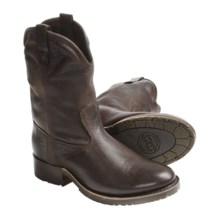 Double H Slouch Wellington Boots - Leather, Round Toe (For Men) in Chocolate - Closeouts