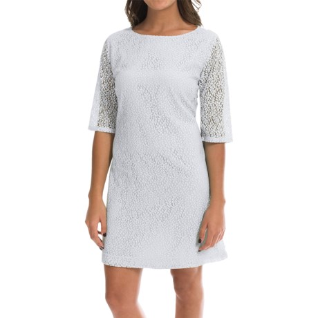 Double Layer Lace Dress 34 Sleeve For Women