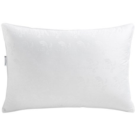 Down Inc. Elise Jacquard White Duck Down Pillow Standard, Firm Support