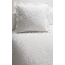 DownTown Company Signature Egyptian Cotton Matelasse Sham - Euro in White - Closeouts