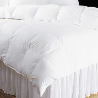 DownTown Hotel Collection Year-Round White Goose Down Comforter - Queen, 650+ Fill Power in White