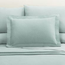 DownTown Paula Matelasse Pillow Sham - King, Mercerized Cotton in Aqua - Closeouts