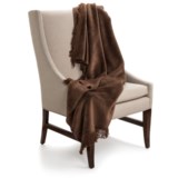DownTown Plush Throw Blanket with Fringe - Cotton-Rayon