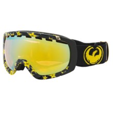 Dragon Alliance Rogue Snowsport Goggles in Black/Yellow Graphic/Green/Yellow Ion - Closeouts