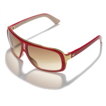 Dragon Optical GG Sunglasses - Color Injected (For Men and Women) in Red Ivory Split/Bronze Gradient - Closeouts