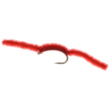 Dream Cast San Juan Worm Nymph Fly - Dozen in Red - Closeouts