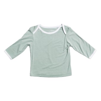 DreamSacks Baby Shirt - Long Sleeve (For Infants) in Cielo Blue W/ White Trim