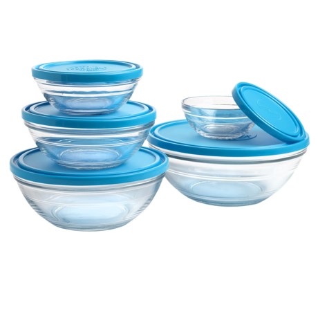 Duralex Lys Round Glass Storage Bowls - Set of 5