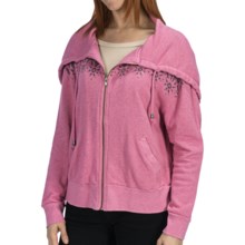 Dylan by True Grit Fair Isle Hoodie Sweatshirt - French Terry Cotton (For Women) in Pink - Closeouts