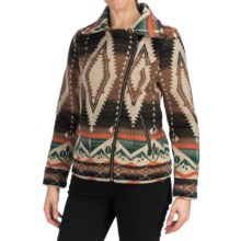 Dylan by True Grit Indie Spirit Motor Jacket - Wool Blend (For Women) in Brown - Closeouts