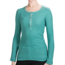 Dylan by True Grit Lace Henley Shirt - Long Sleeve (For Women) in Vintage Turquoise - Closeouts
