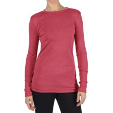 Dylan by True Grit Long & Lean T-Shirt - Heathered Rib, Long Sleeve (For Women) in Red - Closeouts
