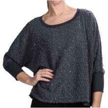 Dylan by True Grit Nubby Boucle Sweater - 3/4 Sleeve (For Women) in Navy - Closeouts