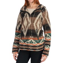 Dylan by True Grit Vintage Blanket Hoodie Jacket - Wool Blend, Full Zip (For Women) in Brown - Closeouts