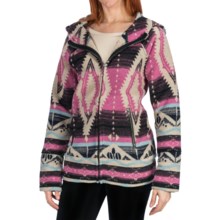 Dylan by True Grit Vintage Blanket Hoodie Jacket - Wool Blend, Full Zip (For Women) in Pink - Closeouts