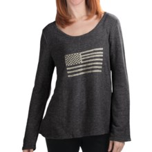 Dylan by True Grit Vintage Flag Sweater - Scoop Neck (For Women) in Vintage Charcoal - Closeouts