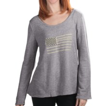 Dylan by True Grit Vintage Flag Sweater - Scoop Neck (For Women) in Vintage Heather - Closeouts