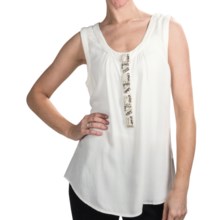 Dylan by True Grit Vintage Jewels Tank Top - Rayon (For Women) in White - Closeouts