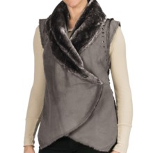 Dylan by True Grit Wrap Vest - Faux-Shearling Lining (For Women) in Flannel - Closeouts