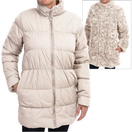 dylan Reversible Puffer Coat Faux Fur, Insulated (For Women)