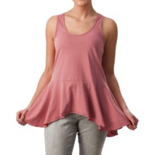 dylan Ruffled Tank Top - Organic Cotton, Racerback (For Women) in Perfect White - Closeouts