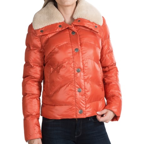 dylan Short Quilted Jacket Sherpa Collar (For Women)