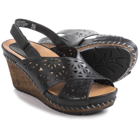 Earth Aries Sandals Leather, Wedge Heel (For Women)