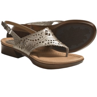 Earth Clove Sandals - Leather (For Women) in Platinum Calf