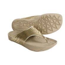 Earth Exer-Sheen Sandals - Flip-Flops (For Women) in Gold - Closeouts