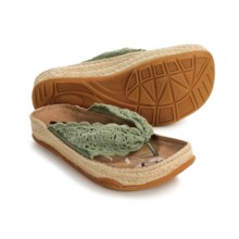Earth Flora Crochet Sandals (For Women) in Green - Closeouts