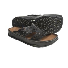 Earth Peony Sandals - Leather (For Women) in Black Calf - Closeouts