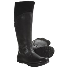 Earth Prance Leather Boots - Faux-Shearling Lining (For Women) in Black - Closeouts