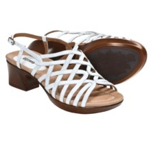 Earth Wisteria Sandals - Leather (For Women) in White Leather - Closeouts