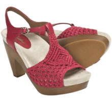 Earthies Amalfi Crochet Sandals - Platform (For Women) in Bright Red - Closeouts