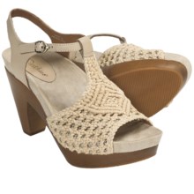 Earthies Amalfi Crochet Sandals - Platform (For Women) in Natural - Closeouts