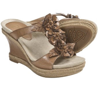 Earthies Bellini Sandals - Leather, Wedge (For Women) in Sand Calf
