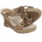 Earthies Bellini Sandals - Leather, Wedge (For Women) in Sand Calf