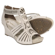 Earthies Carmona Sandals - Suede, Wedge Heel (For Women) in Desert - Closeouts