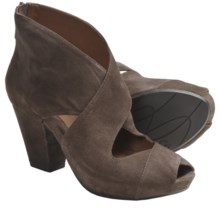 Earthies Cristiana Open Pumps - Suede (For Women) in Taupe Suede - Closeouts