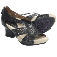 Earthies Ensenada Sandals - Leather (For Women) in Black Calf - Closeouts
