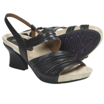 Earthies Largo Sandals - Leather (For Women) in Black Calf