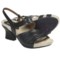 Earthies Largo Sandals - Leather (For Women) in Black Calf