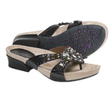 Earthies Lazeretta Sandals - Leather (For Women) in Black - Closeouts