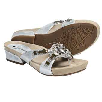 Earthies Lazeretta Sandals - Leather (For Women) in Silver