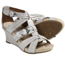 Earthies Lucia Too Wedge Sandals - Leather (For Women) in Crystal Leather - Closeouts